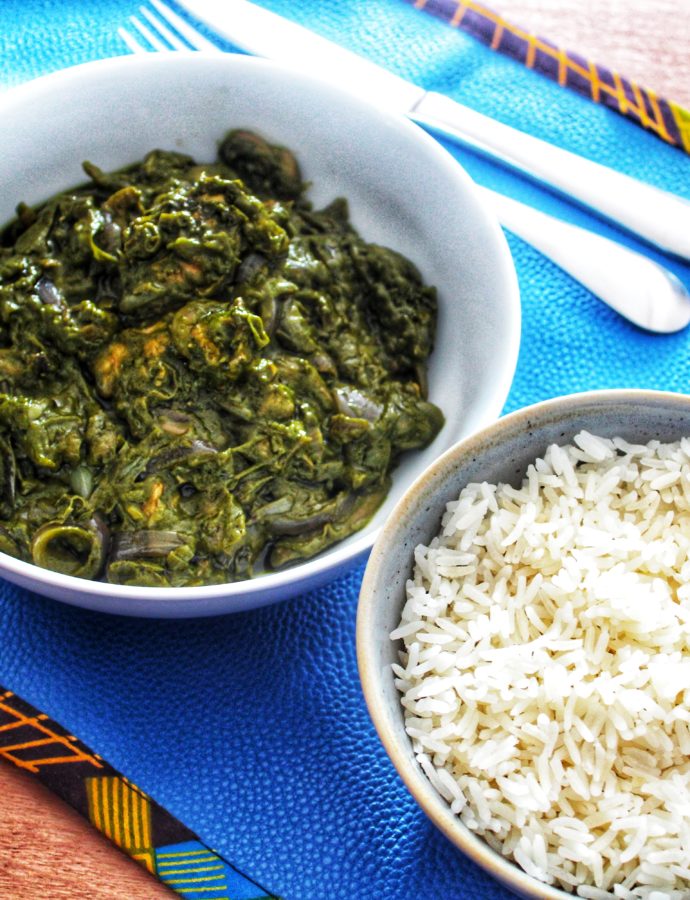 Poulet grillé et sa sauce Moringa et lait de coco